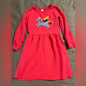 EUC, Carter’s Sequin Unicorn Long Sleeve Dress, Size 10